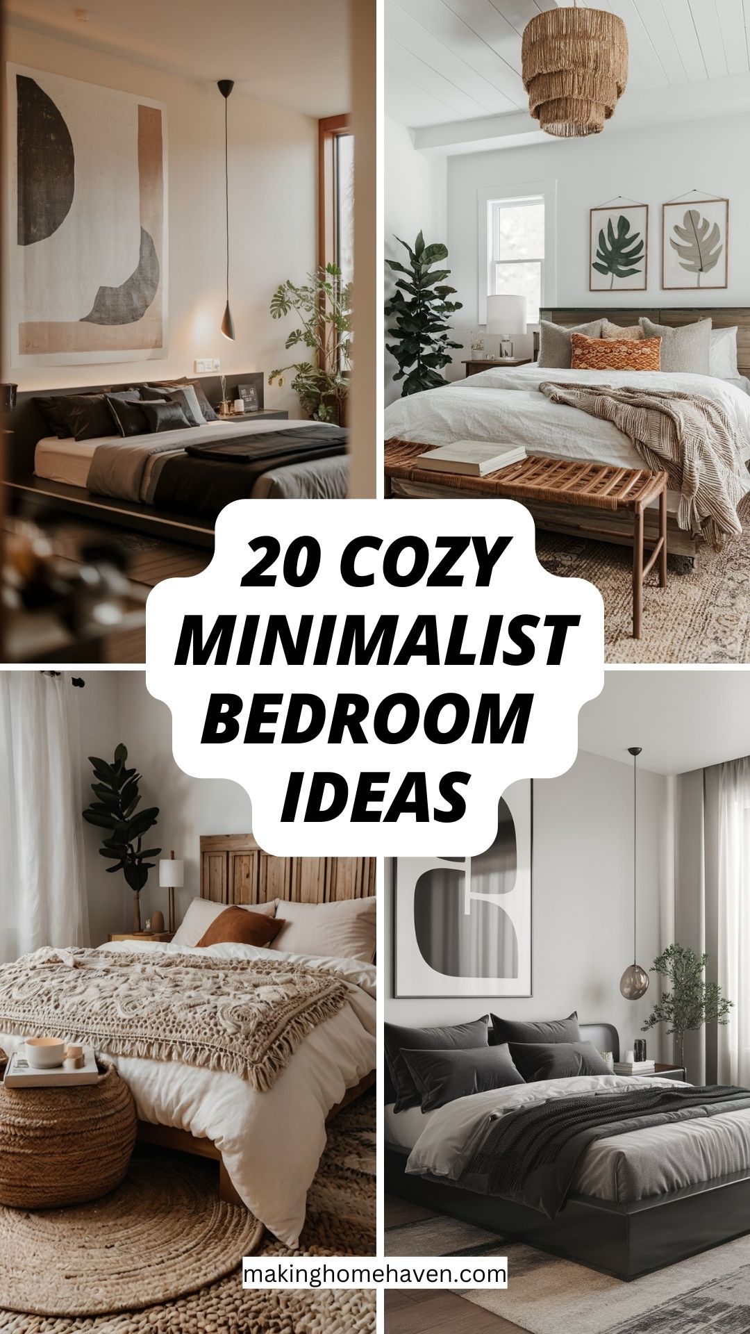 20 Minimalist Bedroom Ideas for bedroom makeover - Making Home Haven