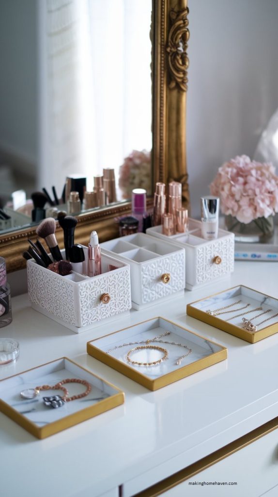 Girly dresser decor