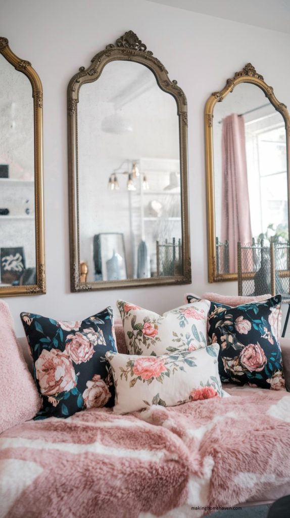 Girly sitting area decor