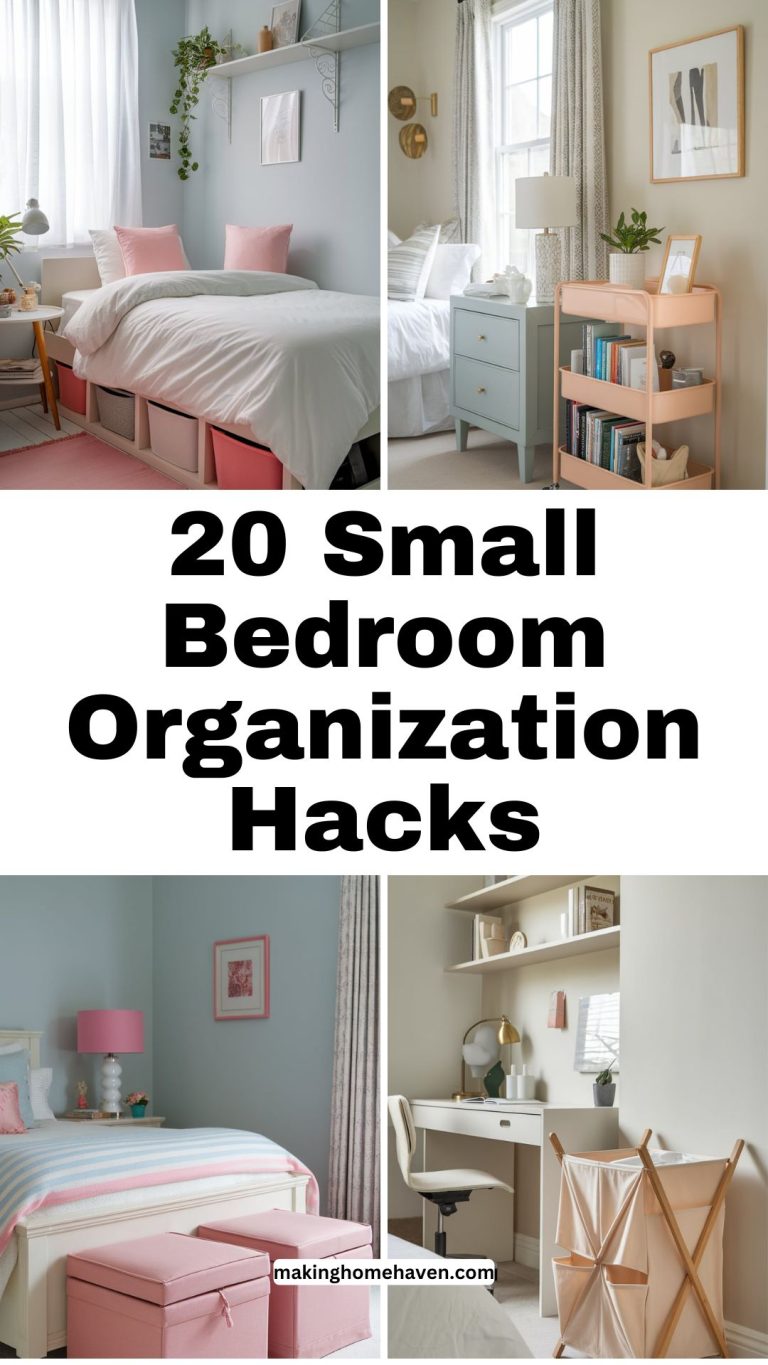 20 Small Bedroom Organization Hacks