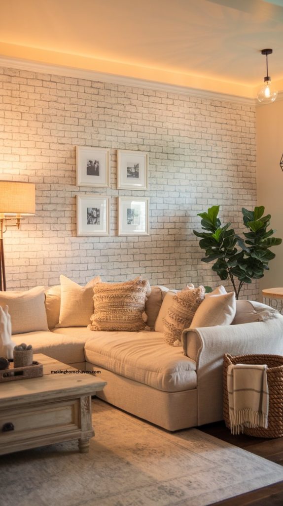 Faux brick paneling
