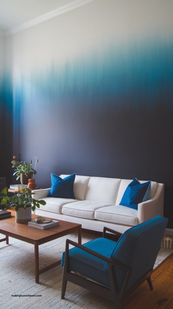 Ombre effect Accent wall