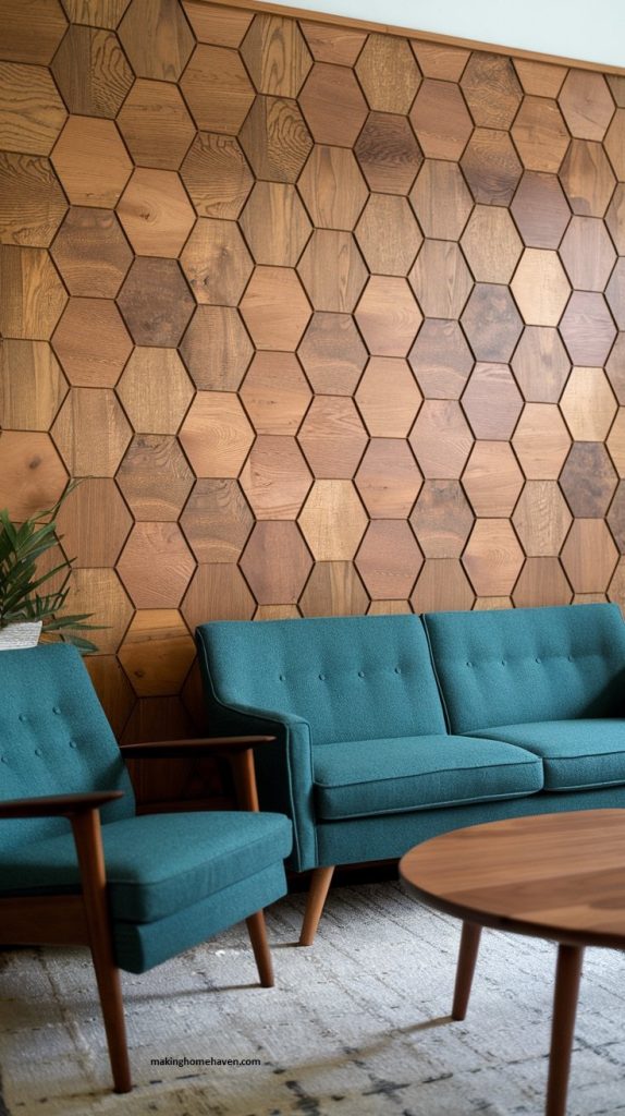 Plywood panels with geometric cuts