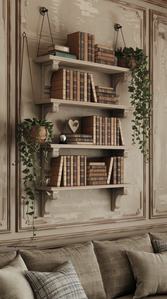 floating shelf Accent wall