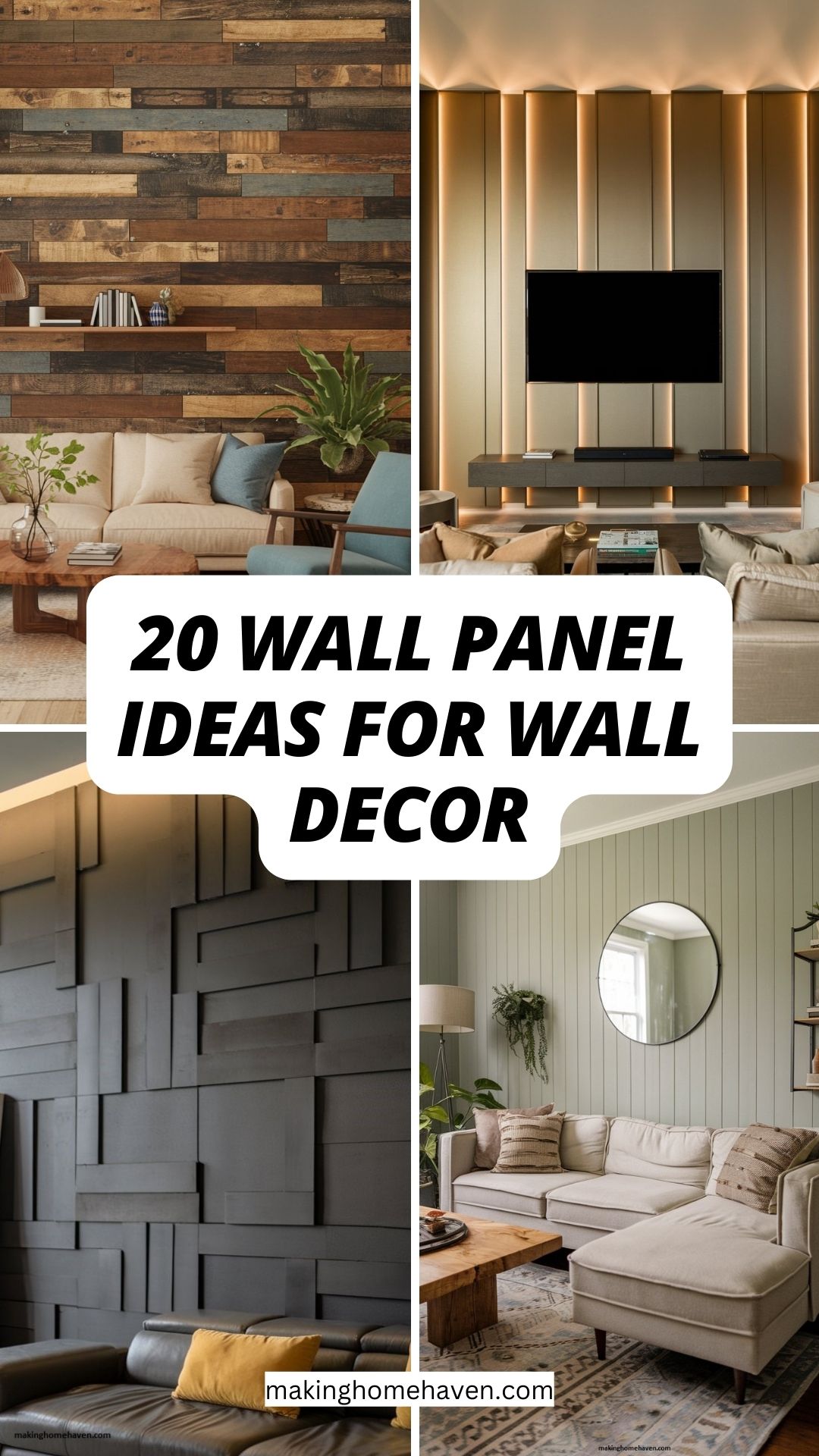 20 wall panel accent wall ideas - Making Home Haven